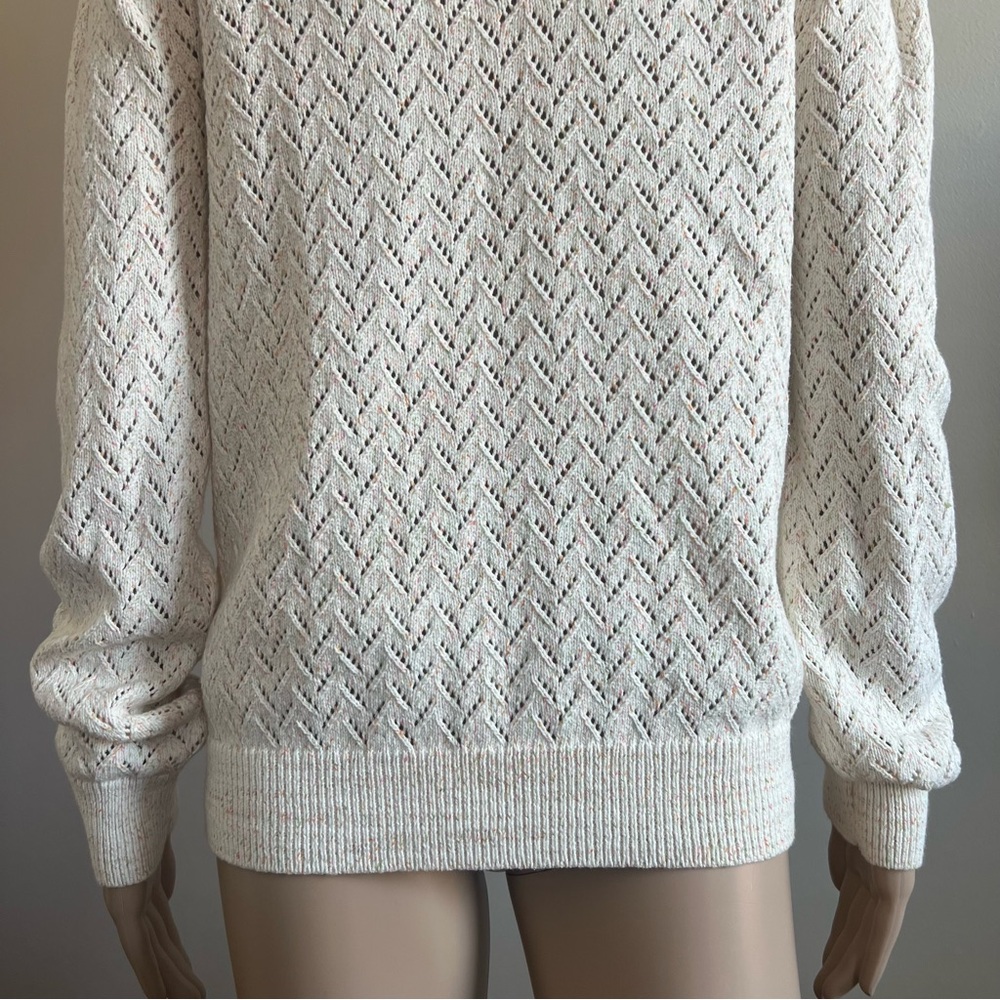 CAROLL PARIS Button Front Cotton Knit Cardigan Size M - Picture 9 of 11